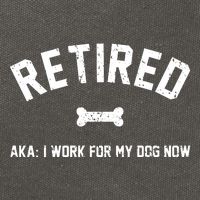 Retired Aka I Work For My Dog Now Cotton Canvas Backpack
