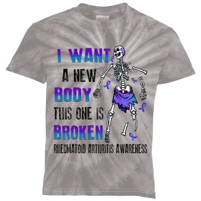 Rheumatoid Arthritis I Want A New Body This One Is Broken Kids Tie-Dye T-Shirt