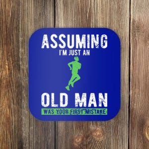 Runner Assuming Im Just An Old Was Your First Mistake Gift Coaster