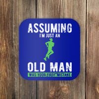 Runner Assuming Im Just An Old Was Your First Mistake Gift Coaster