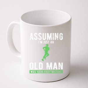 Runner Assuming Im Just An Old Was Your First Mistake Gift Coffee Mug