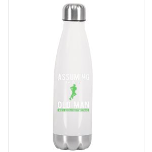 Runner Assuming Im Just An Old Was Your First Mistake Gift Stainless Steel Insulated Water Bottle