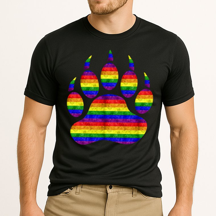 Rainbow Bear Paw Performance Shirt
