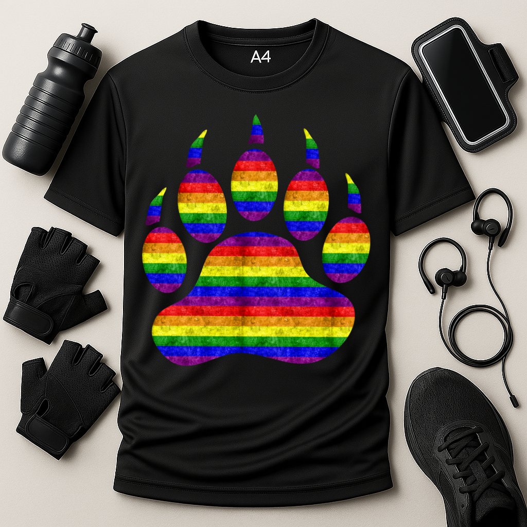 Rainbow Bear Paw Performance Shirt