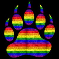 Rainbow Bear Paw Button