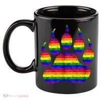 Rainbow Bear Paw 11oz C Handle Ceramic Mug