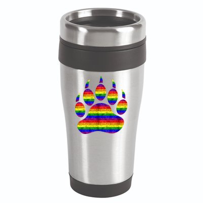 Rainbow Bear Paw 16oz Travel Tumbler