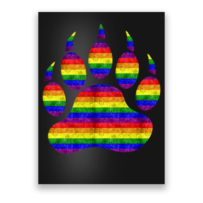 Rainbow Bear Paw Poster