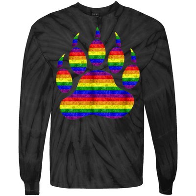 Rainbow Bear Paw Tie-Dye Long Sleeve Shirt