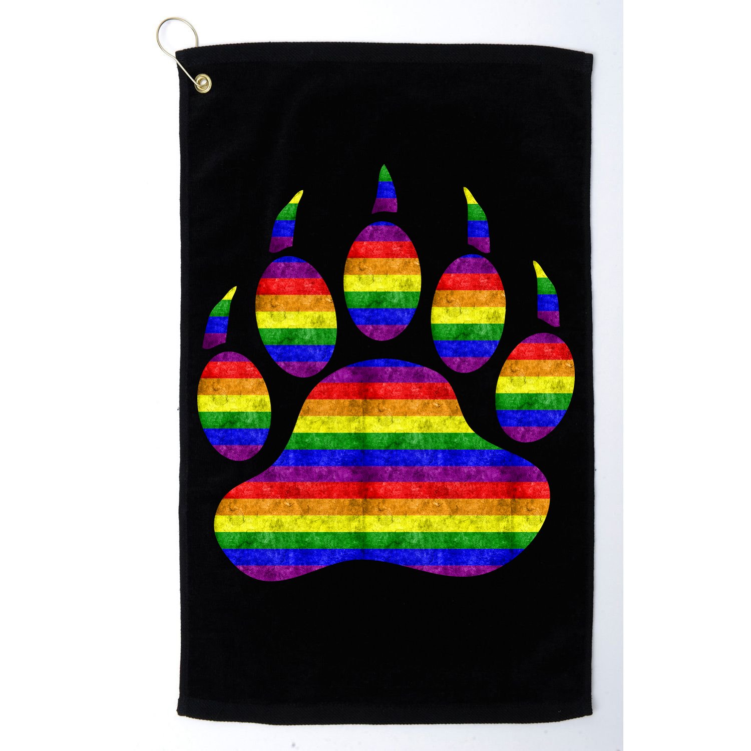 Rainbow Bear Paw Golf Towel