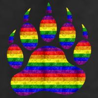 Rainbow Bear Paw Golf Towel