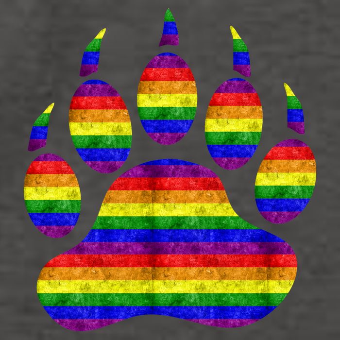 Rainbow Bear Paw Vector Backpack