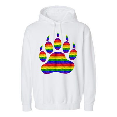 Rainbow Bear Paw Garment-Dyed Fleece Hoodie