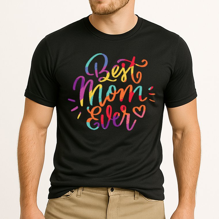 Rainbow Best Mom Ever Cooling Performance Crew T-Shirt