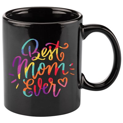 Rainbow Best Mom Ever 11oz C Handle Ceramic Mug