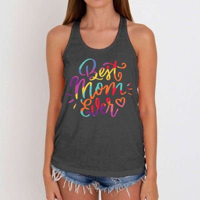 Rainbow Best Mom Ever Women's Knotted Racerback Tank