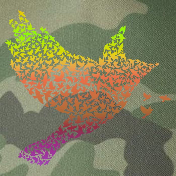 Rainbow Bird Abstract Flock Legacy Tie Dye Trucker Hat