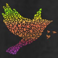 Rainbow Bird Abstract Flock Cool Comfort Performance Bucket Hat