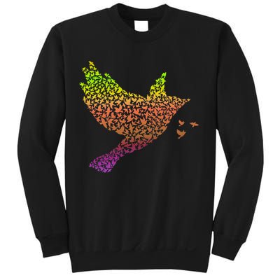 Rainbow Bird Abstract Flock Sweatshirt