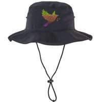 Rainbow Bird Abstract Flock Bucket Hat