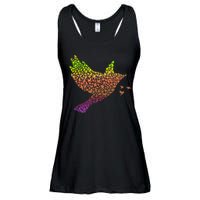 Rainbow Bird Abstract Flock Ladies Essential Flowy Tank