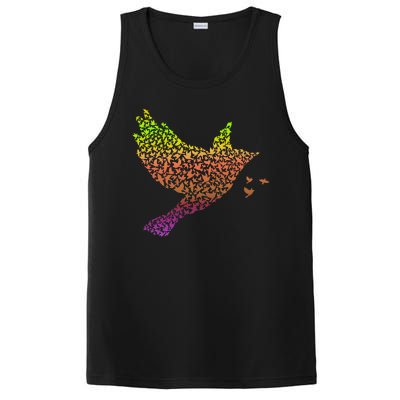 Rainbow Bird Abstract Flock PosiCharge Competitor Tank