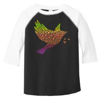 Rainbow Bird Abstract Flock Toddler Fine Jersey T-Shirt