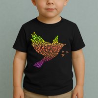 Rainbow Bird Abstract Flock Toddler T-Shirt