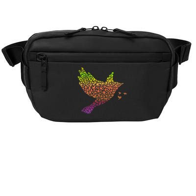 Rainbow Bird Abstract Flock Crossbody Pack