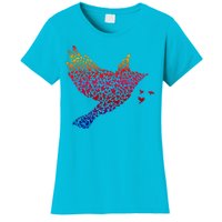 Rainbow Bird Abstract Flock Women's T-Shirt