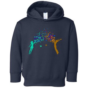 Rainbow Bird Flock Boy And Girl Toddler Hoodie