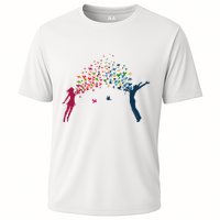 Rainbow Bird Flock Boy And Girl Cooling Performance Crew T-Shirt