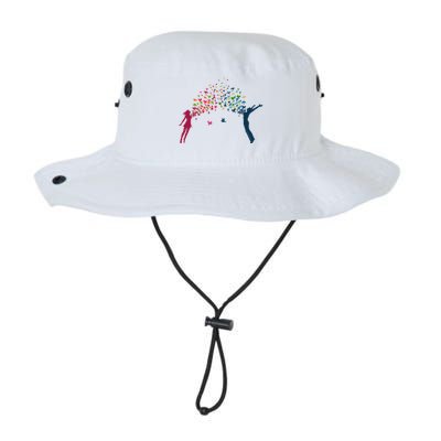 Rainbow Bird Flock Boy And Girl Bucket Hat