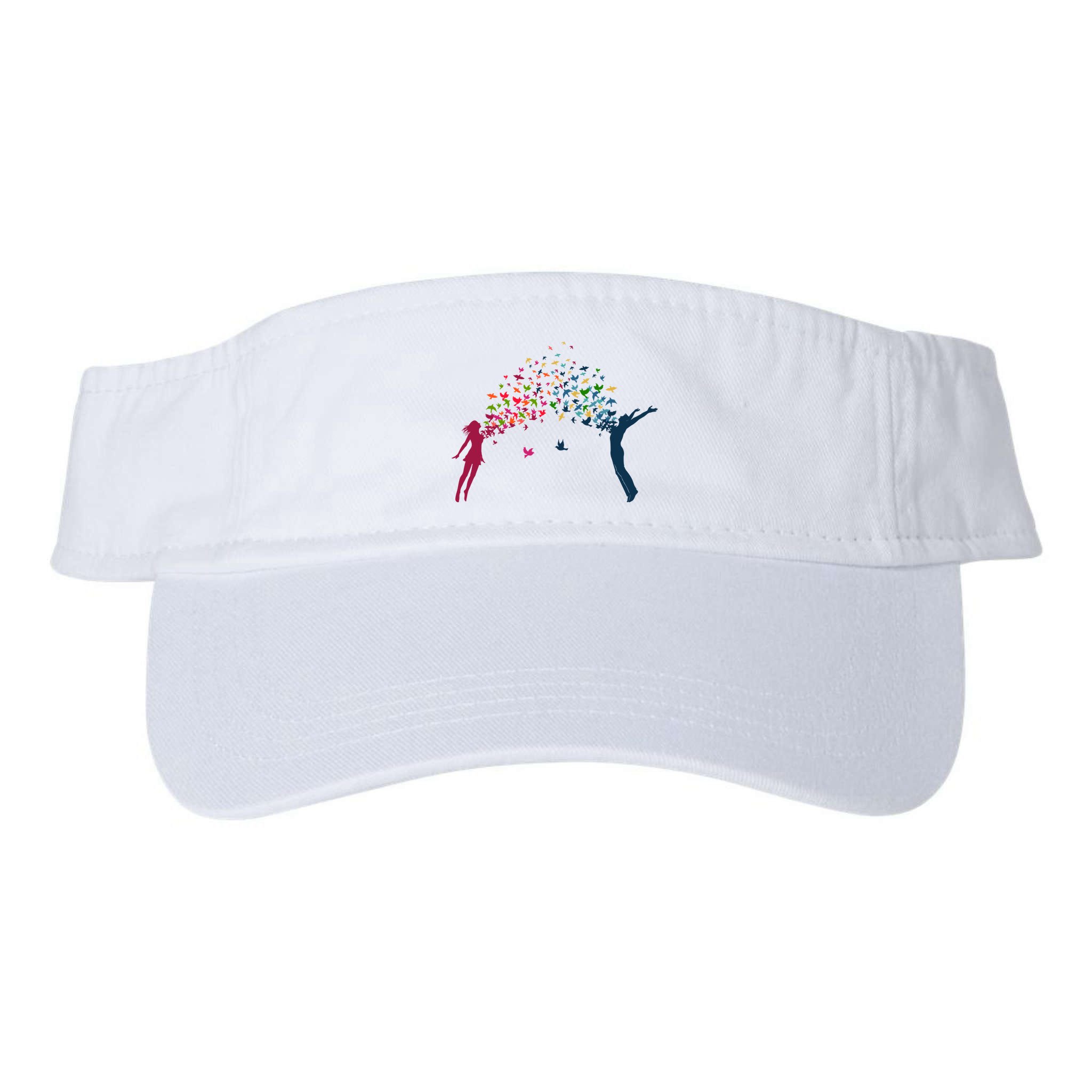 Rainbow Bird Flock Boy And Girl Visor