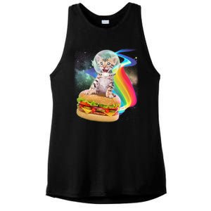 Rainbow Burger Space Cat Ladies PosiCharge Tri-Blend Wicking Tank