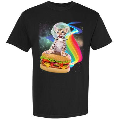 Rainbow Burger Space Cat Garment-Dyed Heavyweight T-Shirt
