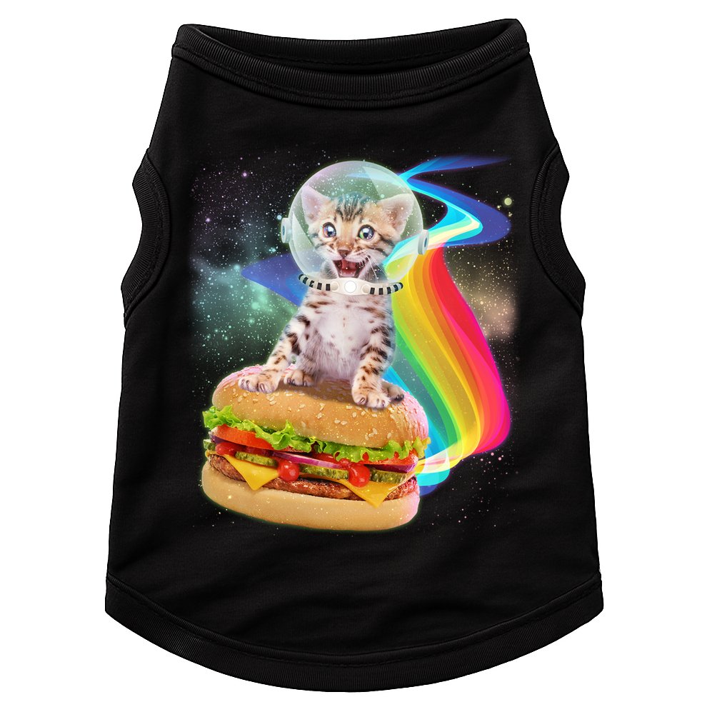 Rainbow Burger Space Cat Doggie Tank
