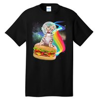 Rainbow Burger Space Cat Tall T-Shirt