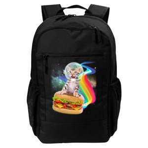 Rainbow Burger Space Cat Daily Commute Backpack