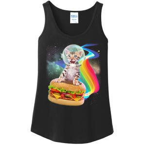 Rainbow Burger Space Cat Ladies Essential Tank