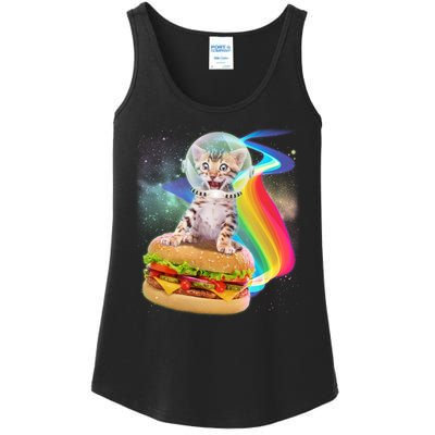 Rainbow Burger Space Cat Ladies Essential Tank