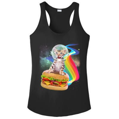 Rainbow Burger Space Cat Ladies PosiCharge Competitor Racerback Tank