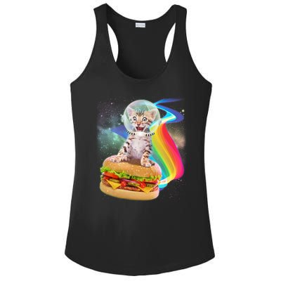 Rainbow Burger Space Cat Ladies PosiCharge Competitor Racerback Tank