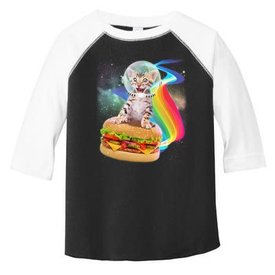 Rainbow Burger Space Cat Toddler Fine Jersey T-Shirt