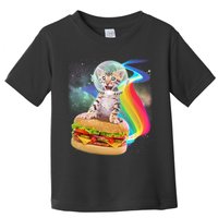Rainbow Burger Space Cat Toddler T-Shirt