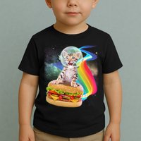 Rainbow Burger Space Cat Toddler T-Shirt