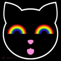 Rainbow Cat LGBT Ally Drawstring Bag