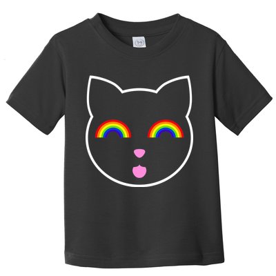 Rainbow Cat LGBT Ally Toddler T-Shirt