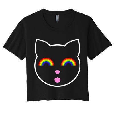 Rainbow Cat LGBT Ally Crop Top