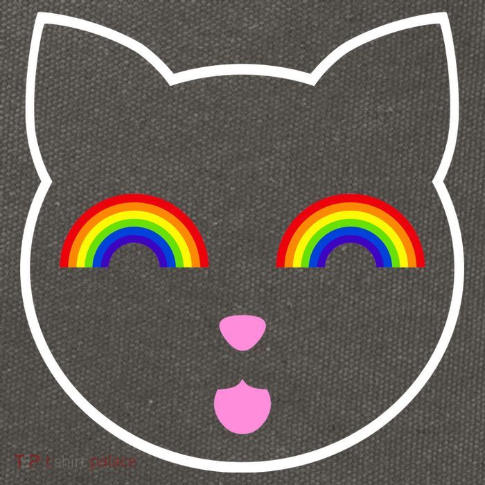 Rainbow Cat LGBT Ally Cotton Canvas Backpack